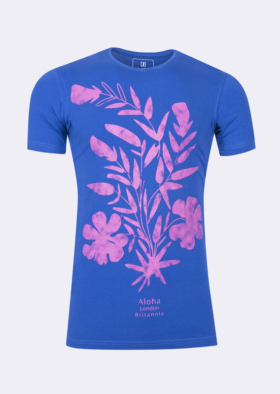 Sax Blue V-Neck T-shirt