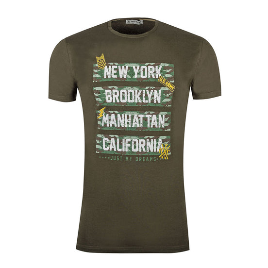 Khaki Crew Neck T-shirt
