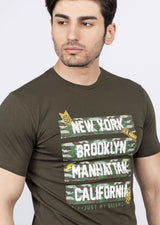 Khaki Crew Neck T-shirt