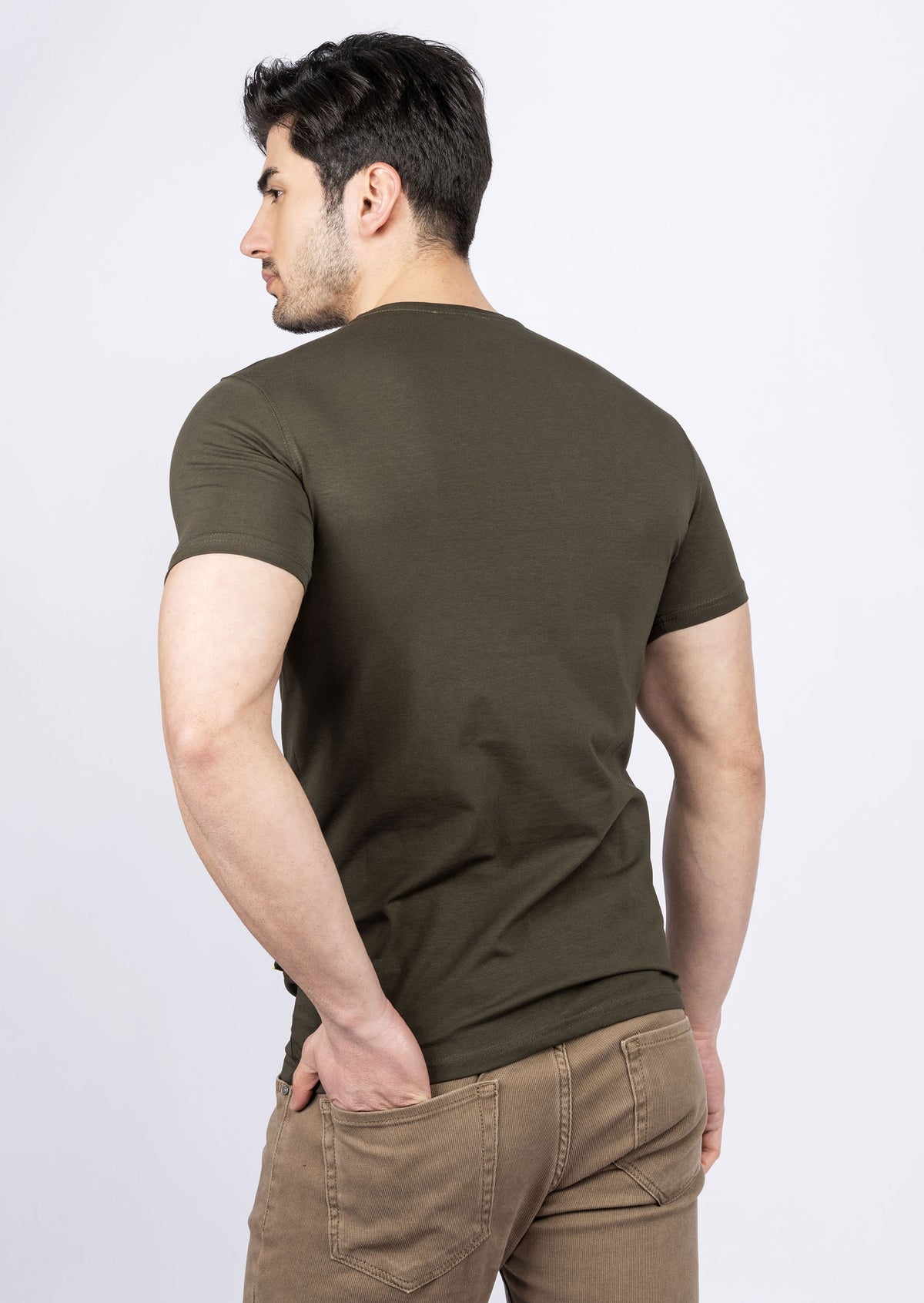 Khaki Crew Neck T-shirt