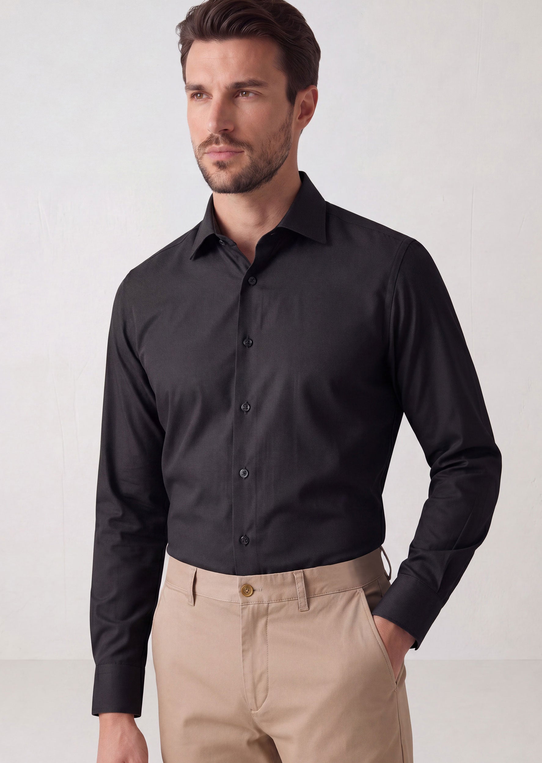 Black Plain Shirt