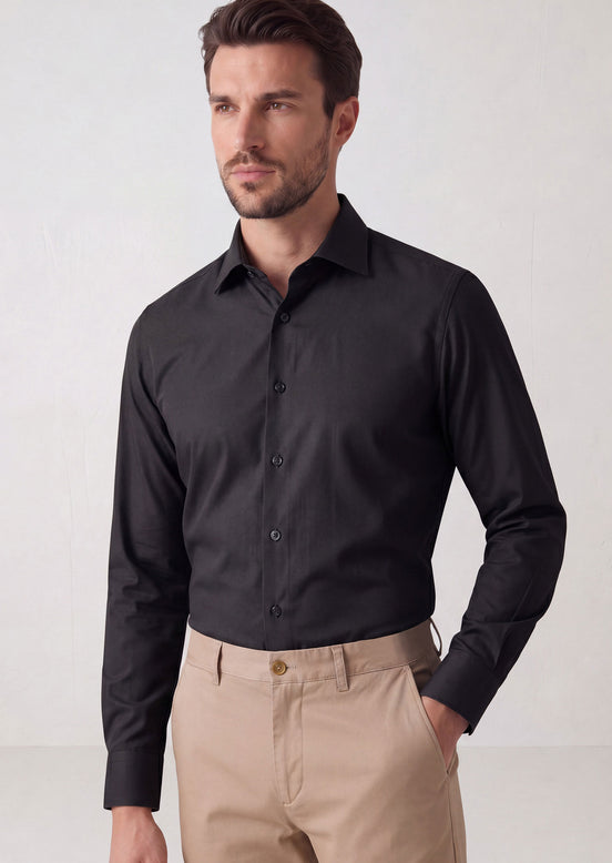 Black Plain Shirt