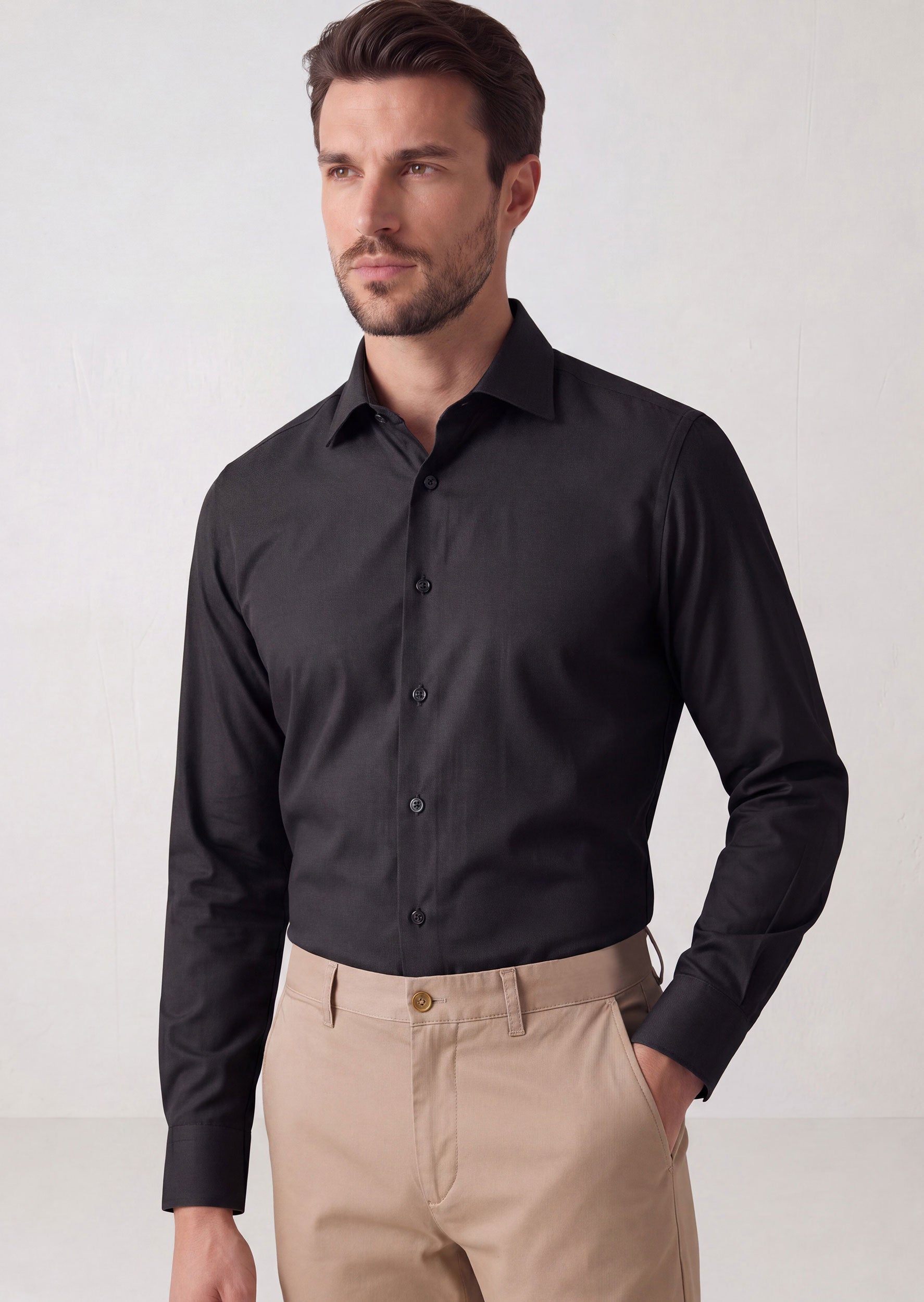 Black Plain Shirt