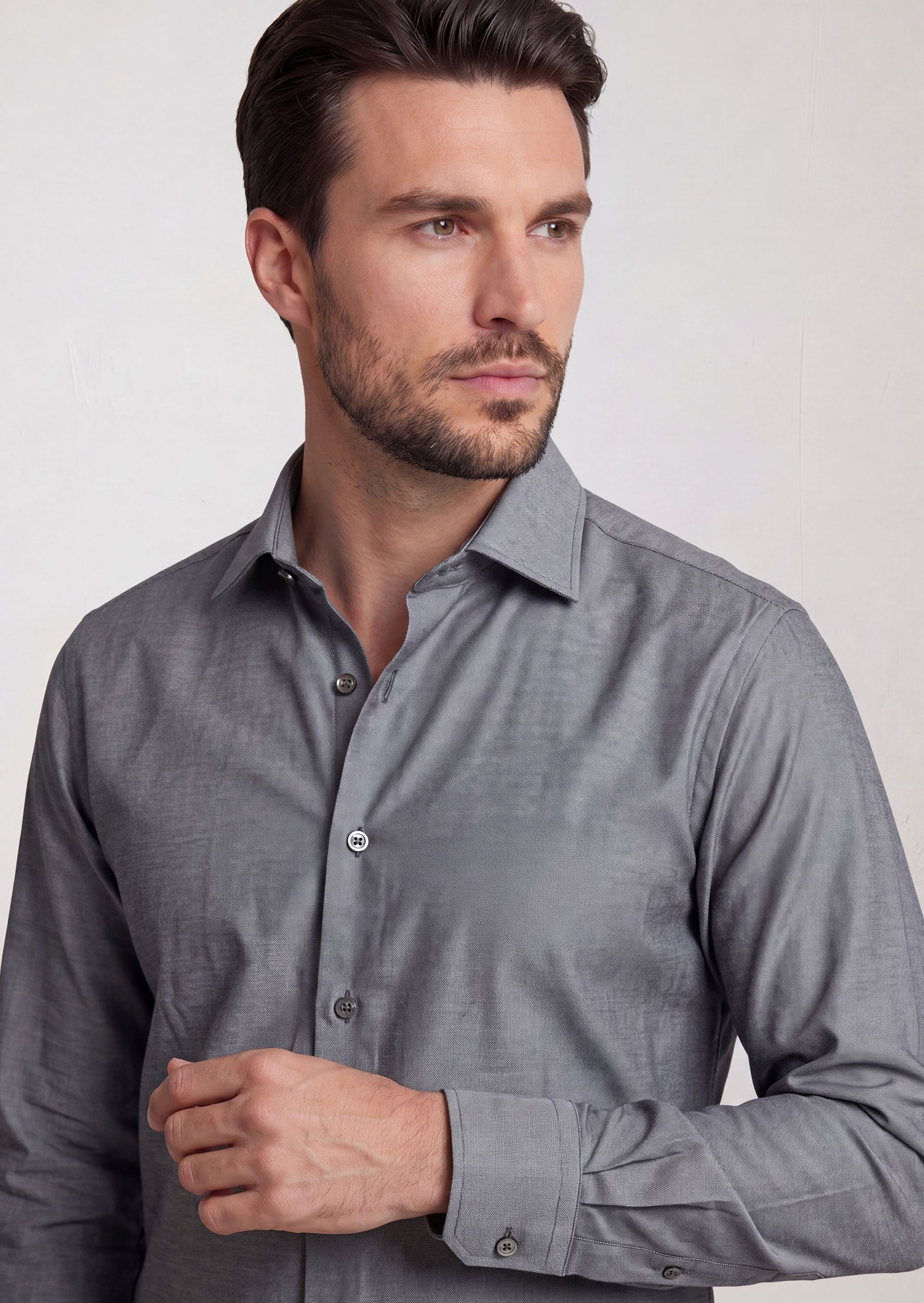 Grey Plain Shirt