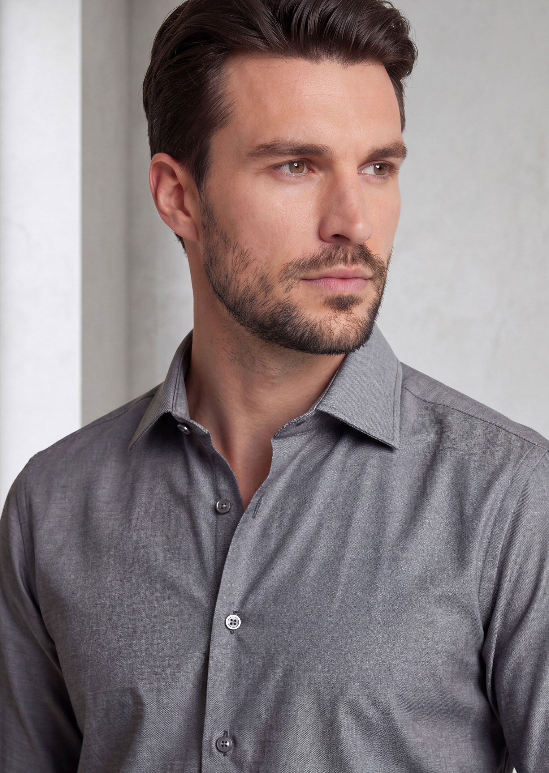 Grey Plain Shirt