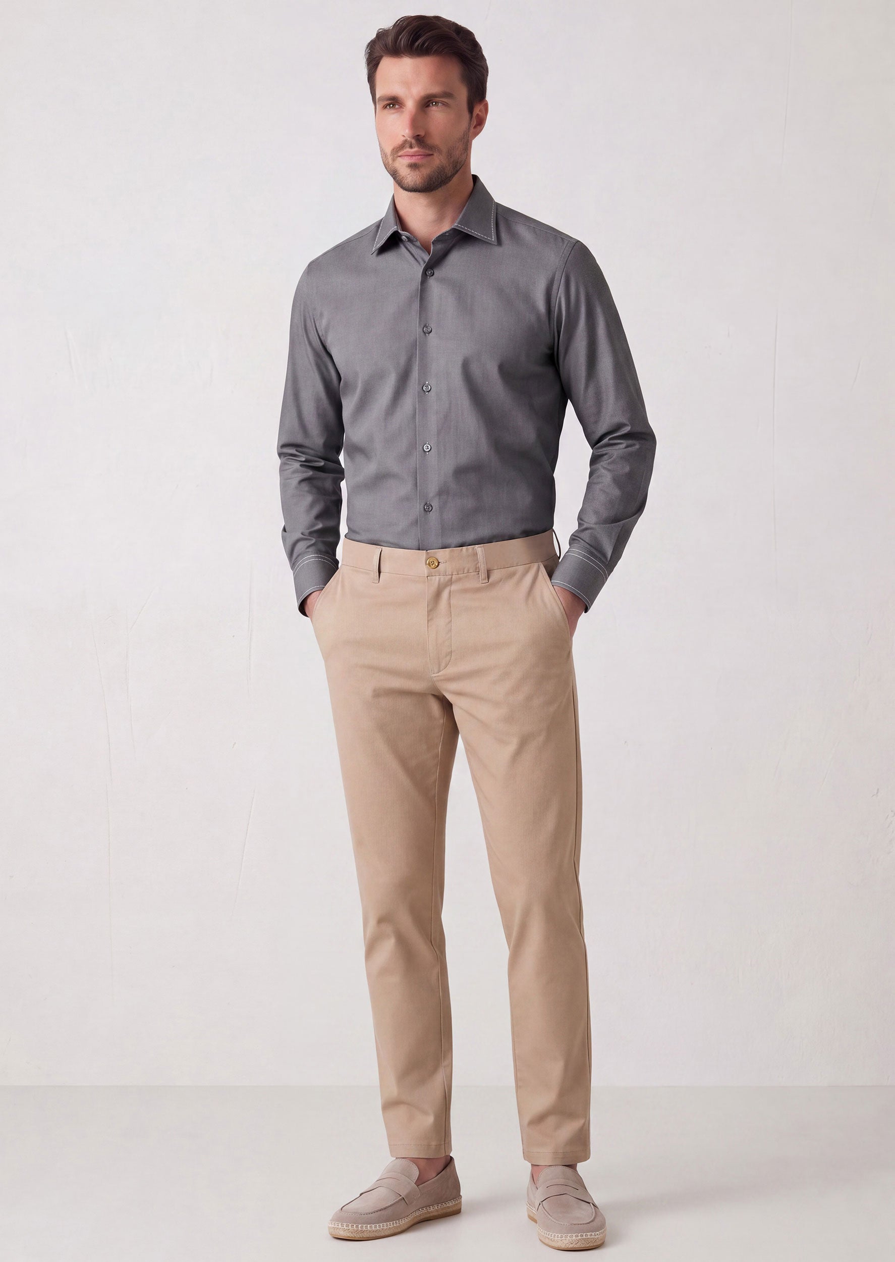 Grey Plain Shirt