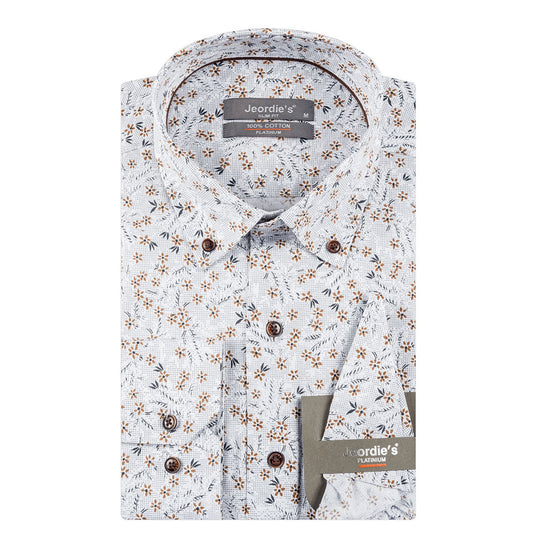 White - Beige Cotton Shirt