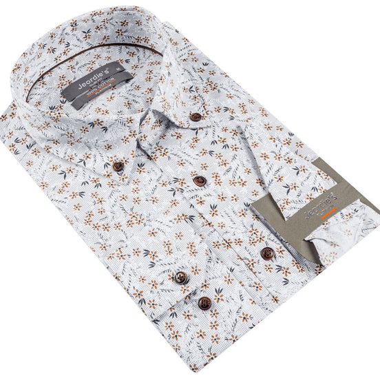 White - Beige Cotton Shirt