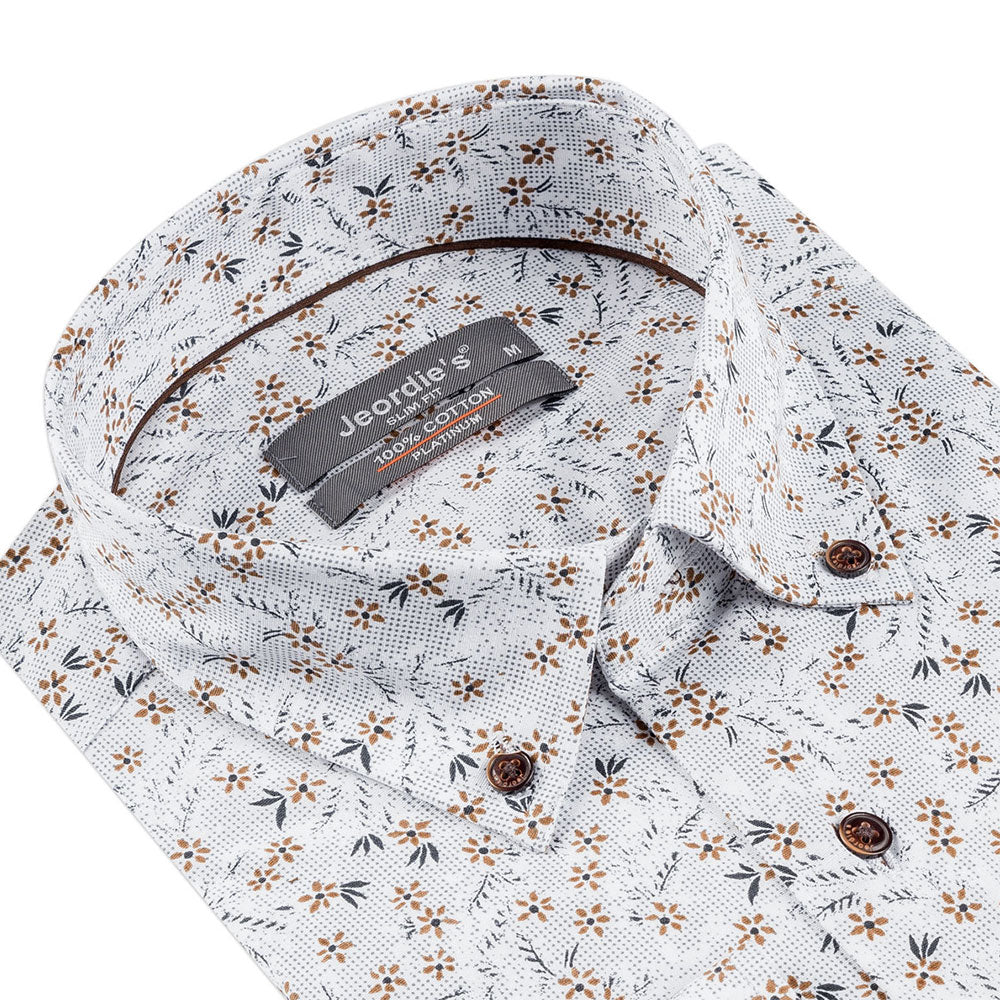 White - Beige Cotton Shirt