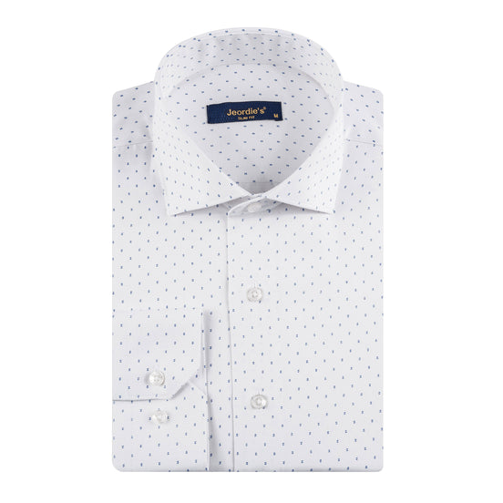 White - Sax Blue Long Sleeve Shirt