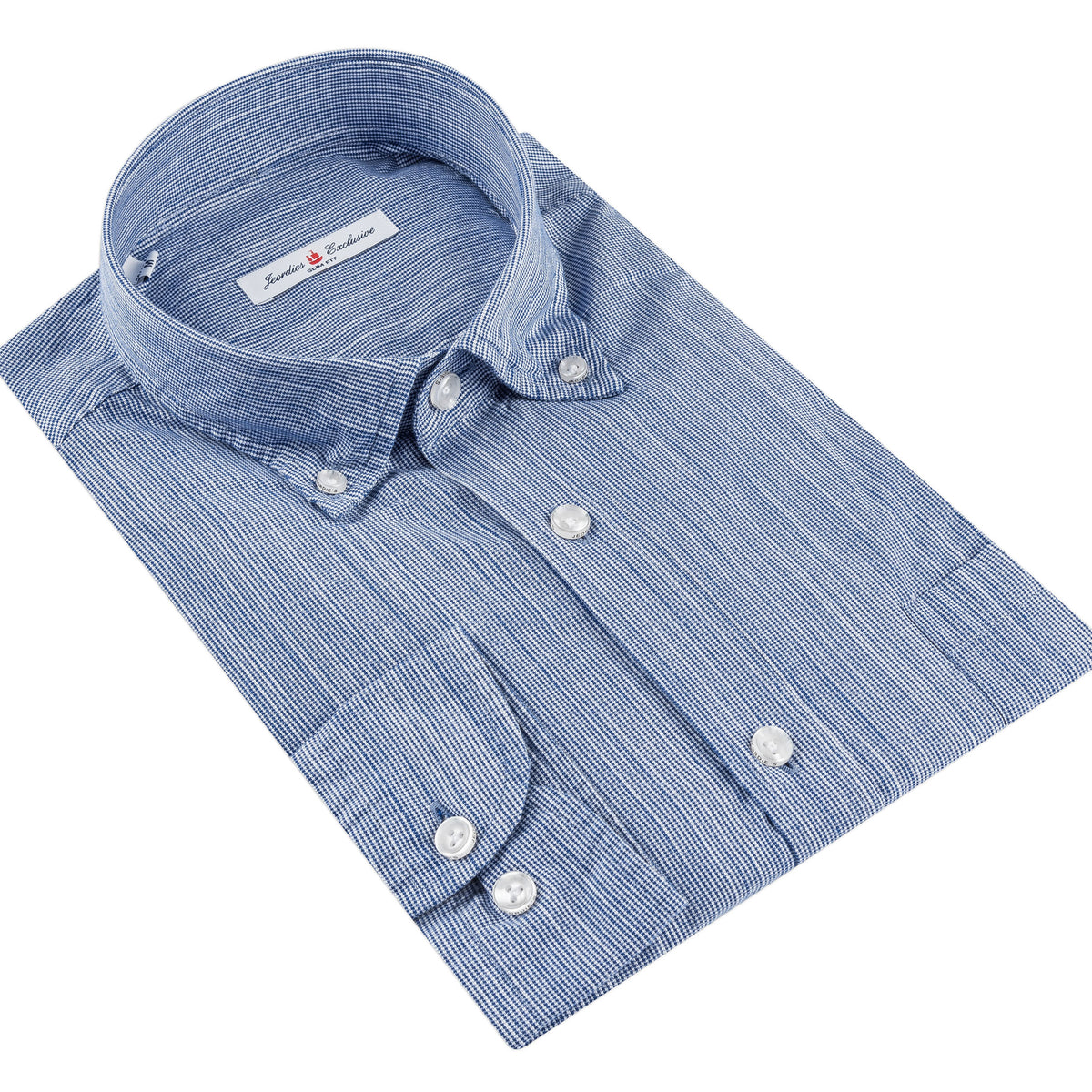 Sax Blue Cotton Shirt