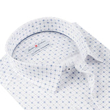 White - Sax Blue Cotton Shirt