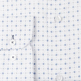 White - Sax Blue Cotton Shirt