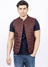 Burgundy Quilted Vest