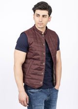 Burgundy Quilted Vest