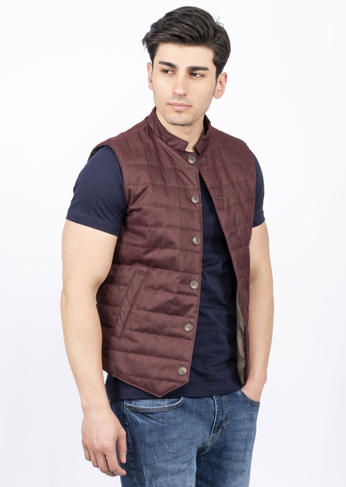 Burgundy Quilted Vest