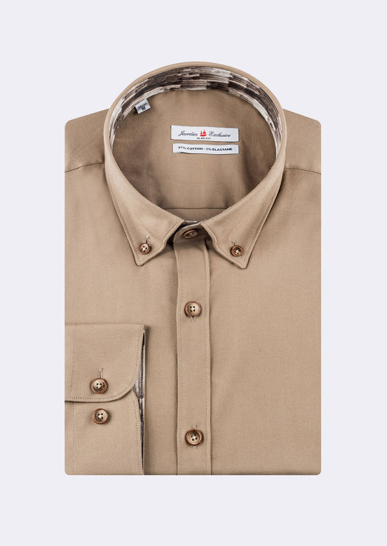 Beige Cotton Shirt