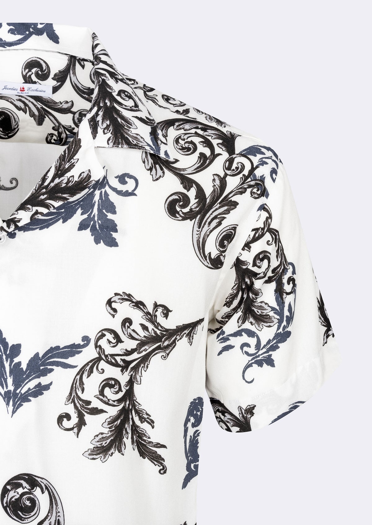 White - Grey Short Sleeve Shirt