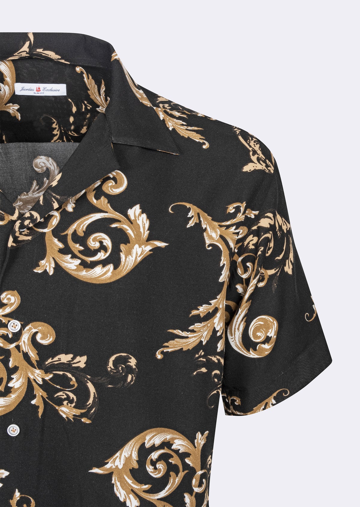 Black - Brown Short Sleeve Shirt