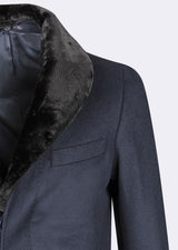 Navy Wool Coat