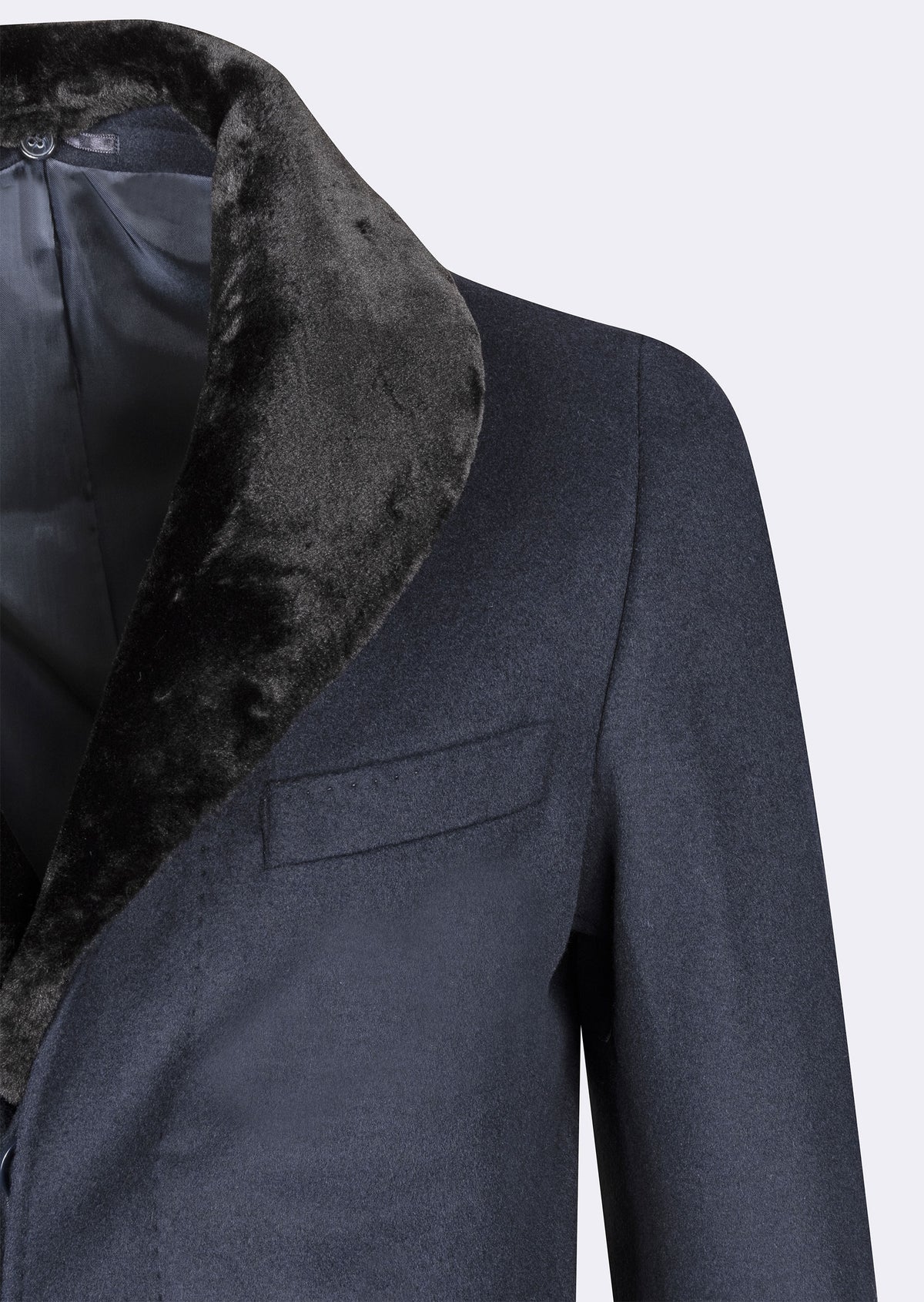 Navy Wool Coat
