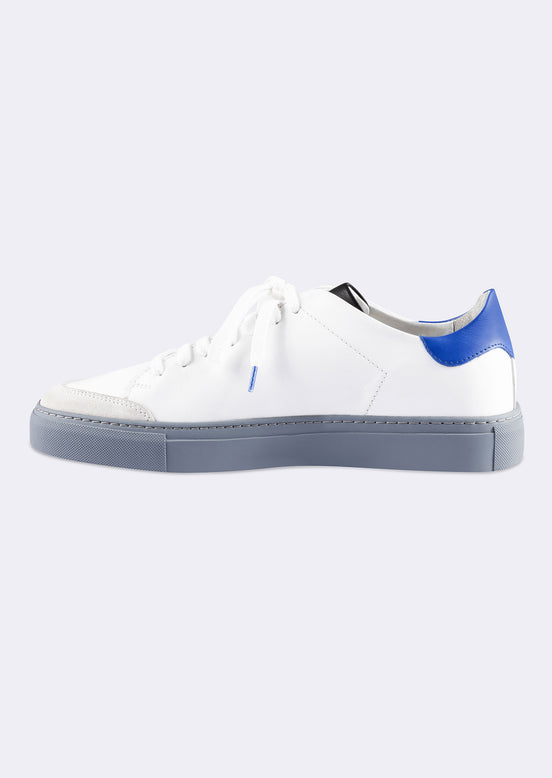 White - Sax Blue Trainers