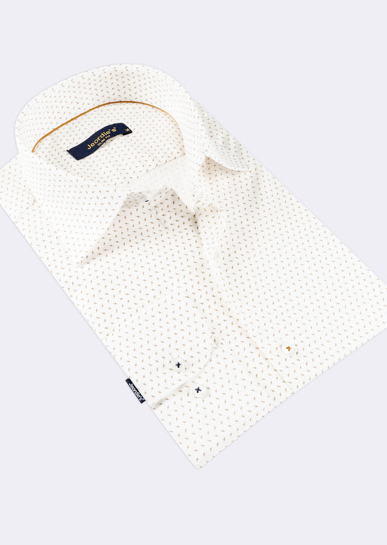 White - Beige Long Sleeve Shirt