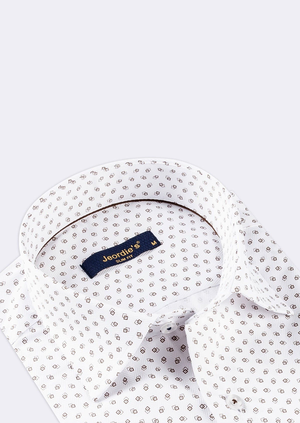 White - Brown Short Sleeve Shirt