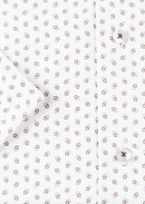 White - Brown Short Sleeve Shirt