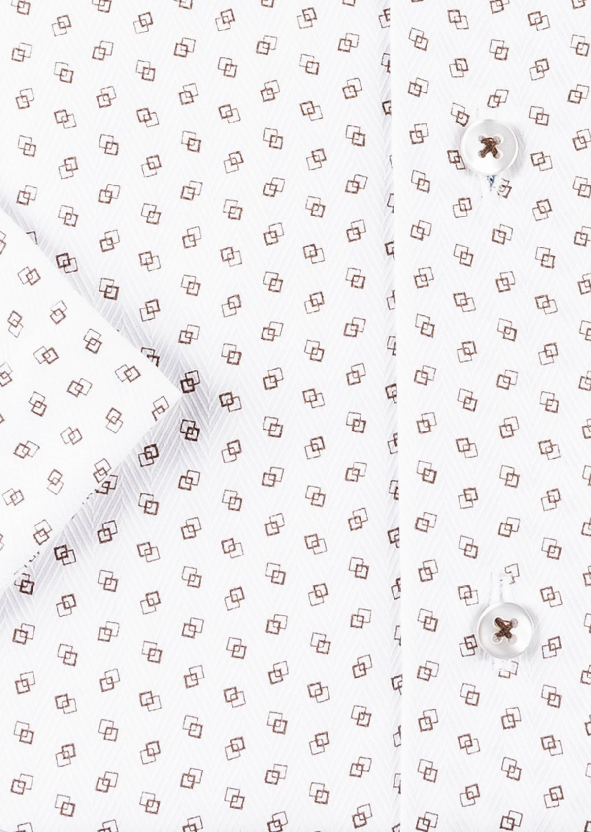 White - Brown Short Sleeve Shirt