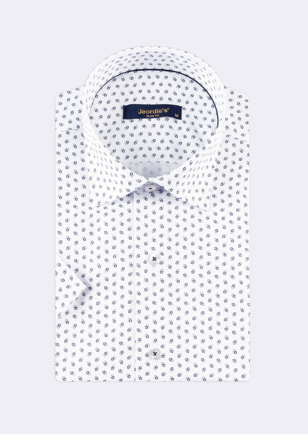 White - Navy Short Sleeve Shirt