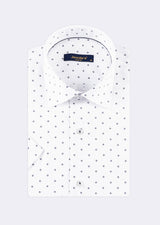 White - Navy Short Sleeve Shirt