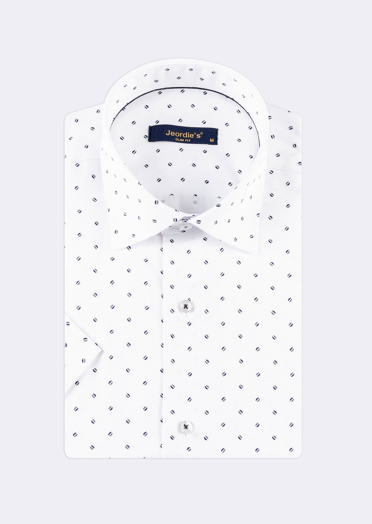 White - Navy Short Sleeve Shirt