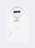 White - Brown Short Sleeve Shirt