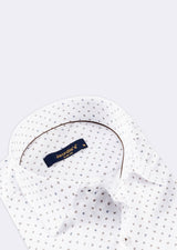 White - Brown Short Sleeve Shirt