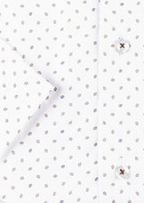 White - Brown Short Sleeve Shirt