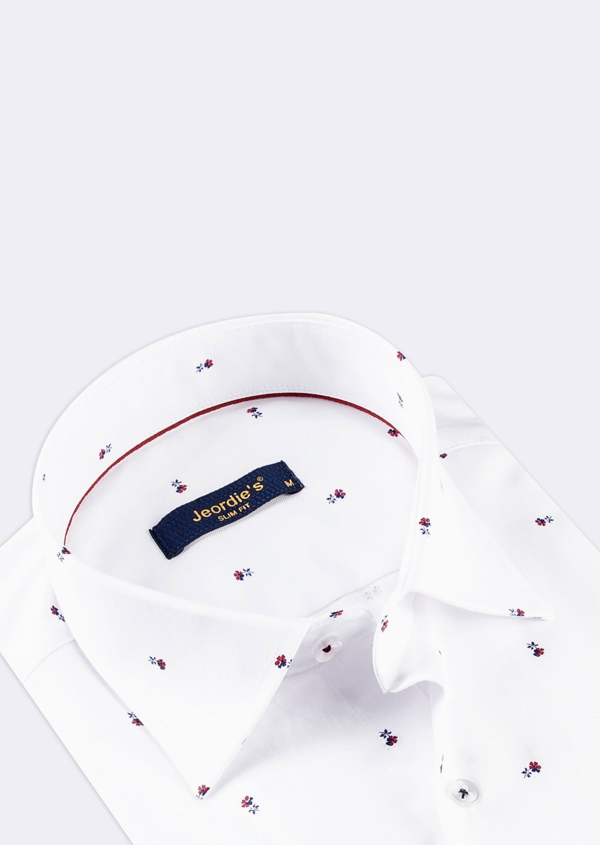 White - Burgundy Short Sleeve Shirt