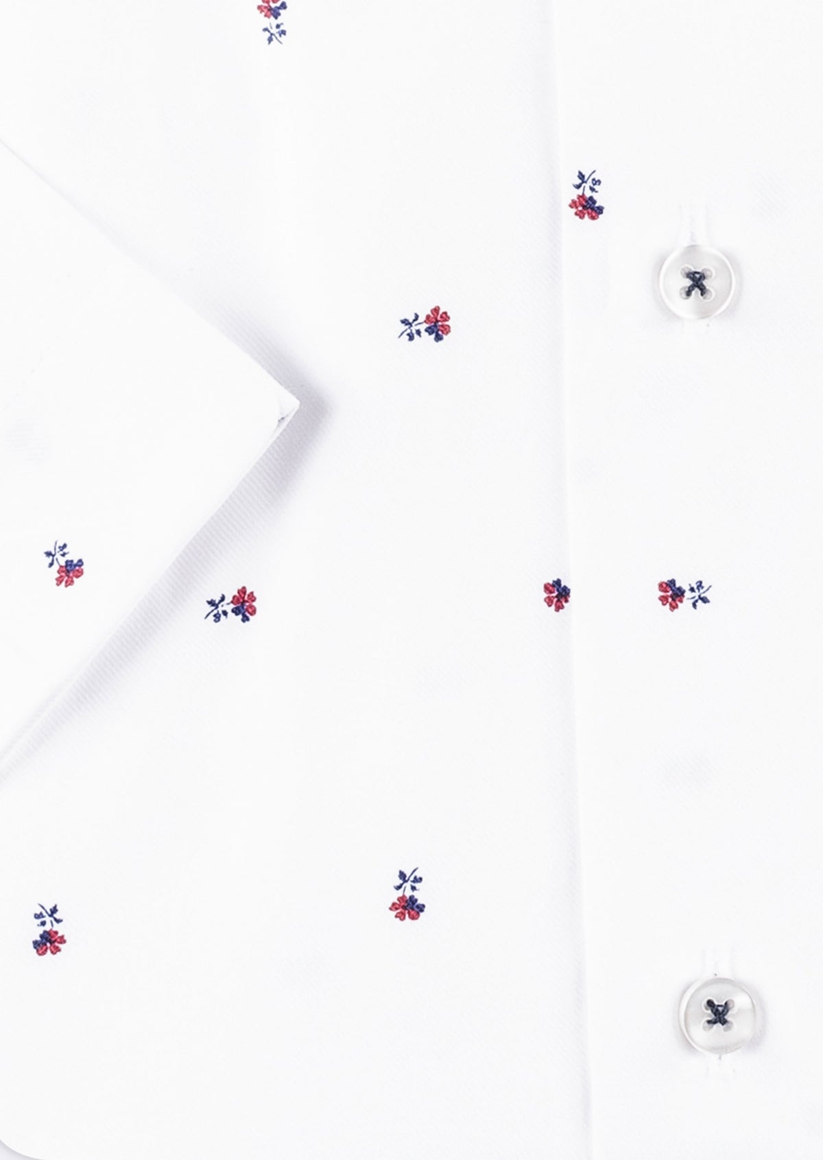 White - Burgundy Short Sleeve Shirt