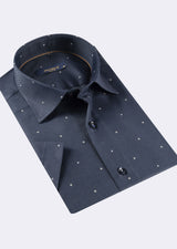 Navy - Grey Short Sleeve Shirt