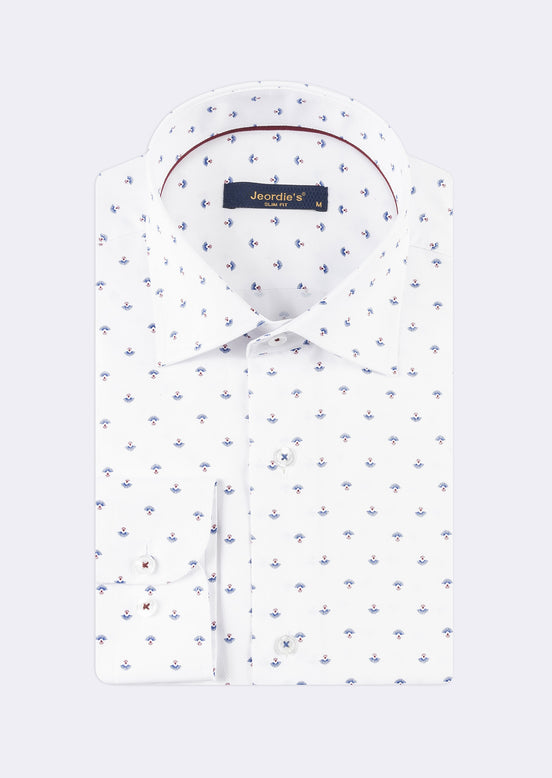 White - Navy Long Sleeve Shirt