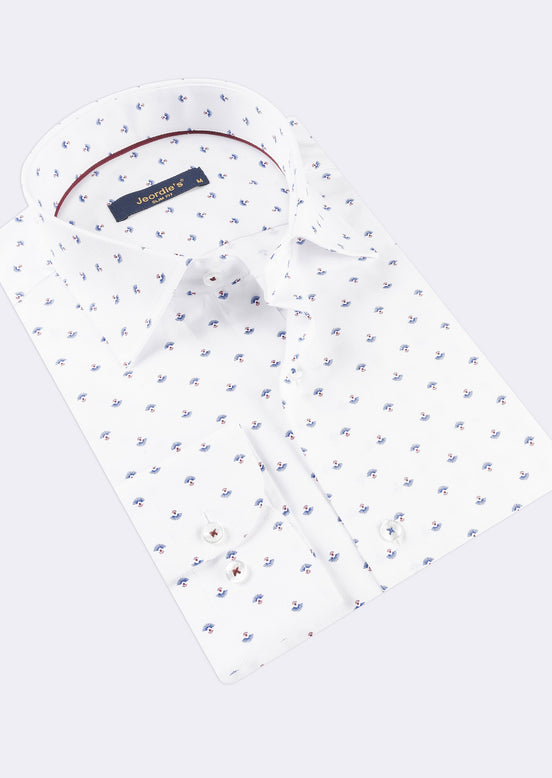 White - Navy Long Sleeve Shirt