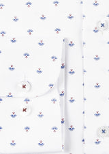 White - Navy Long Sleeve Shirt