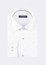 White - Navy Long Sleeve Shirt