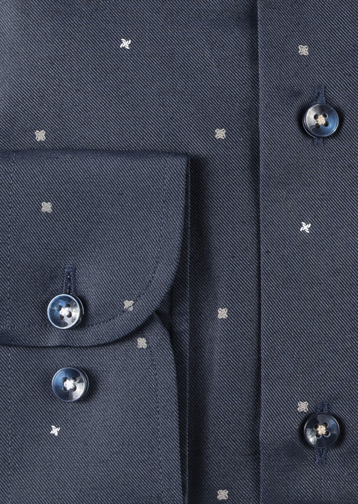 Navy - Beige Long Sleeve Shirt