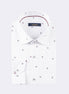 White - Burgundy Long Sleeve Shirt