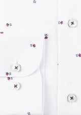 White - Burgundy Long Sleeve Shirt