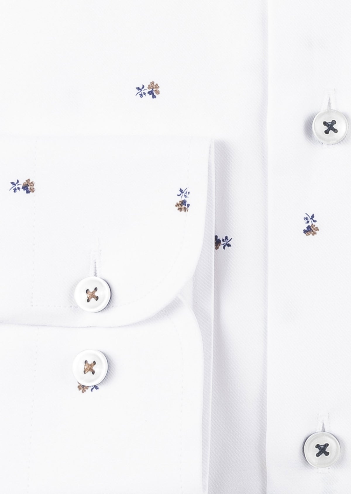 White - Brown Long Sleeve Shirt