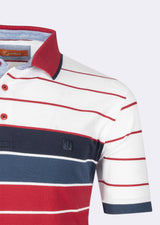 White - Red Polo T-Shirt