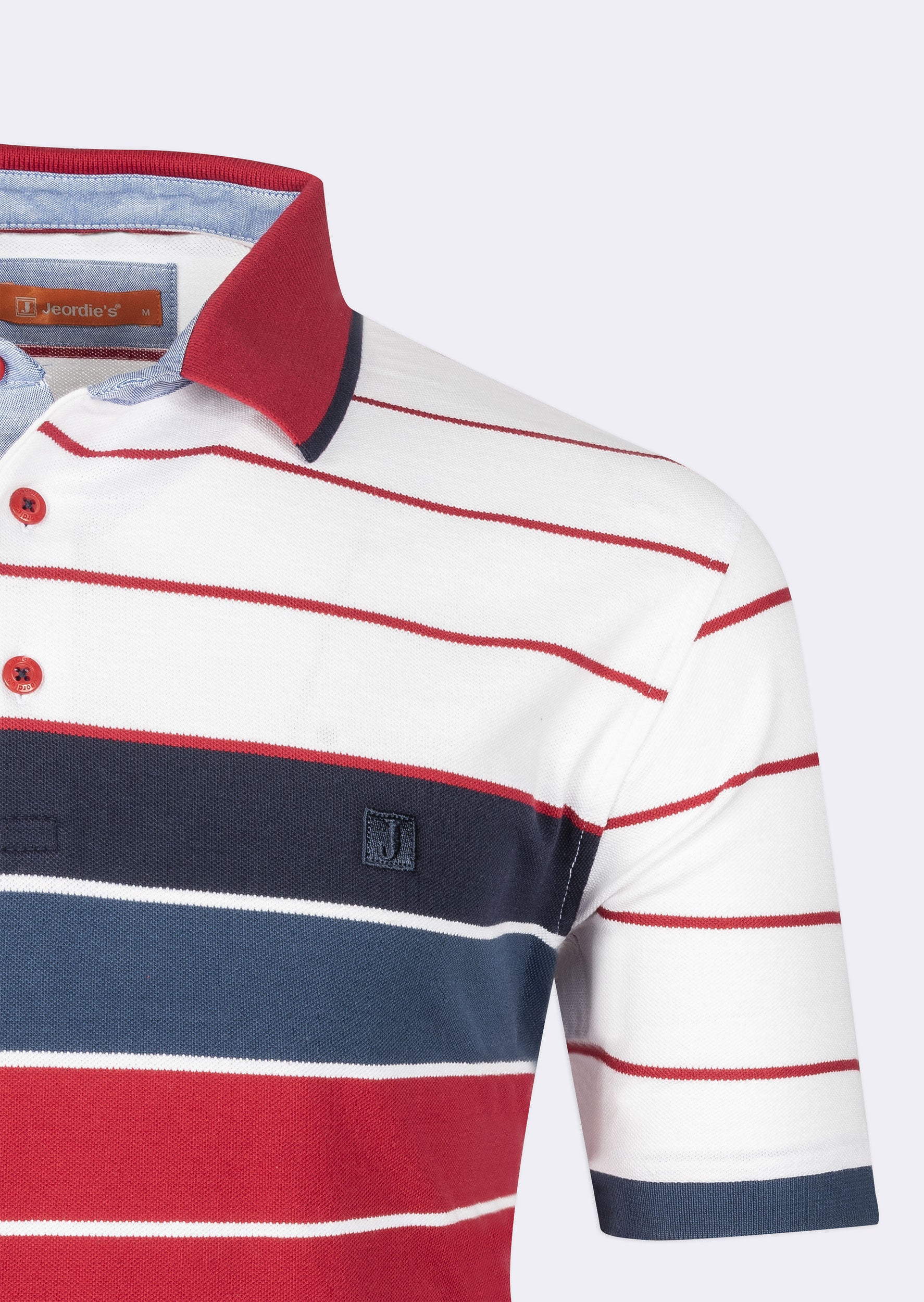 White - Red Polo T-Shirt