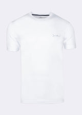White - Navy Crew Neck T-shirt
